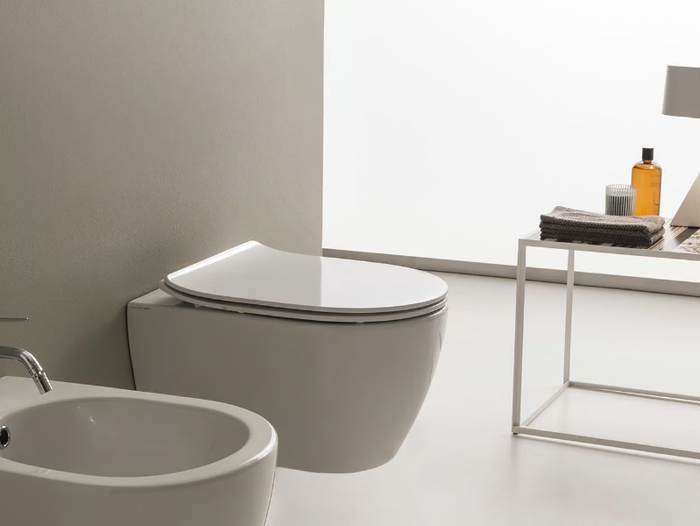 MOON - Wall-hung ceramic toilet _ Scarabeo Ceramiche